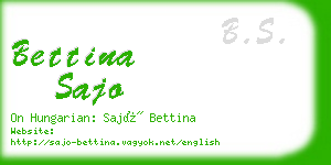 bettina sajo business card